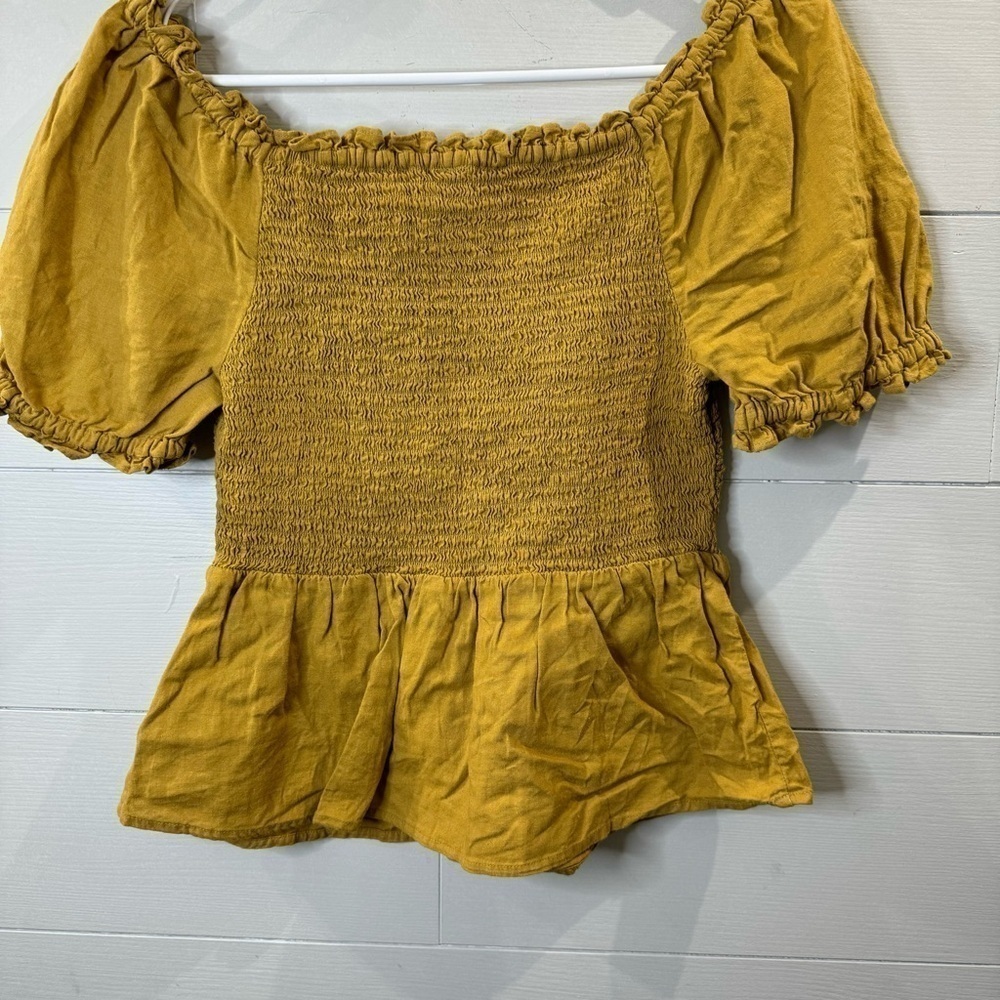 Old Navy | Linen Blend Puff Sleeve Top Size XS - Picture 8 of 8